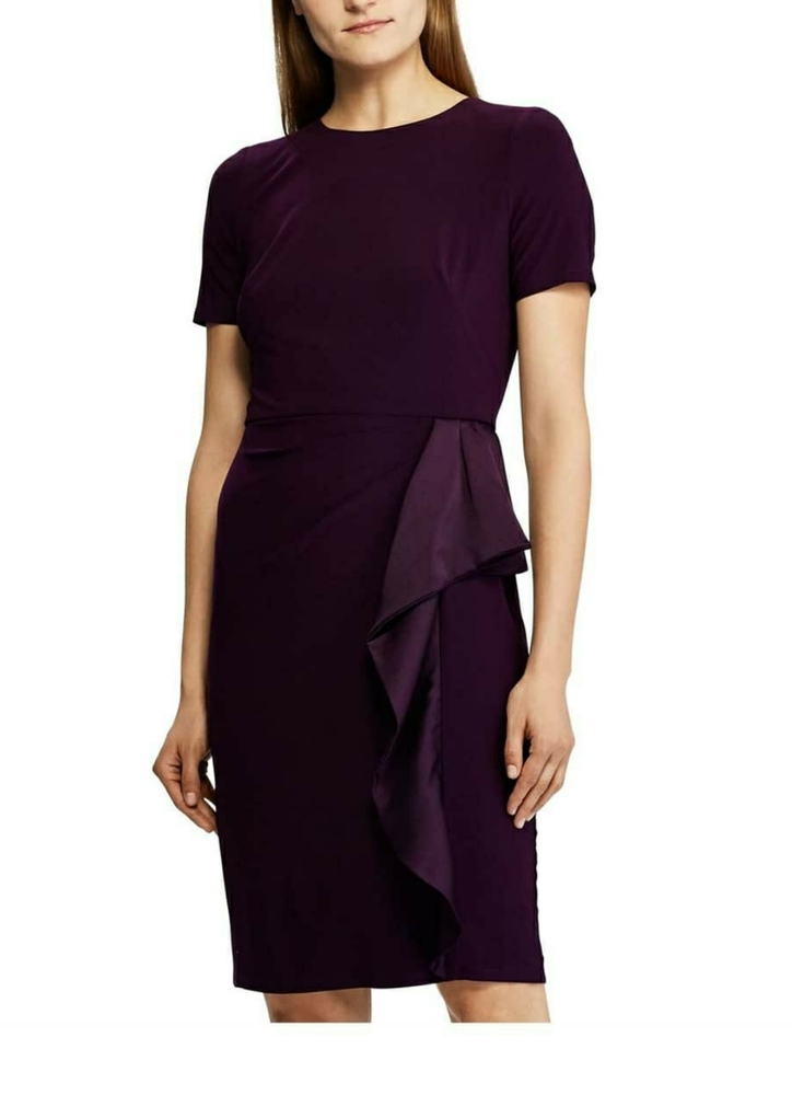 Lauren Ralph Lauren Nastasia Satin-Ruffle Jersey